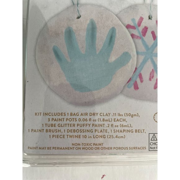 NEW IN PACKAGING Make Your Own GLITTER HANDPRINT ORNAMENT Kit, No bake/mix - Picture 4 of 6